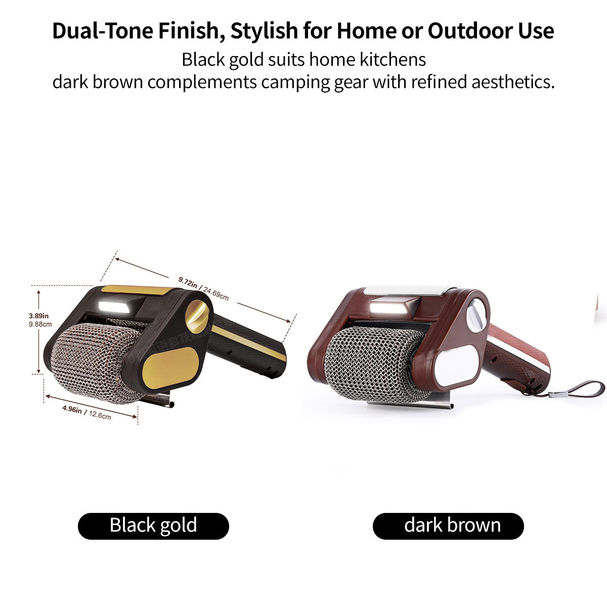 Stainless Steel Brush Electric Grill Cleaner with LED Illumination - Esilora