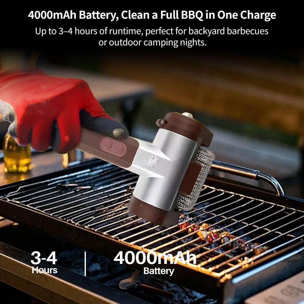 Stainless Steel Brush Electric Grill Cleaner with LED Illumination - Esilora