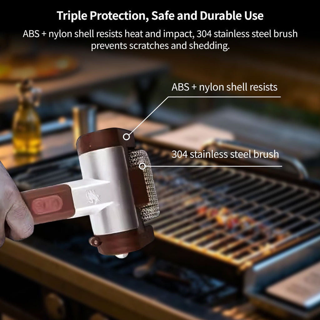 Stainless Steel Brush Electric Grill Cleaner with LED Illumination - Esilora