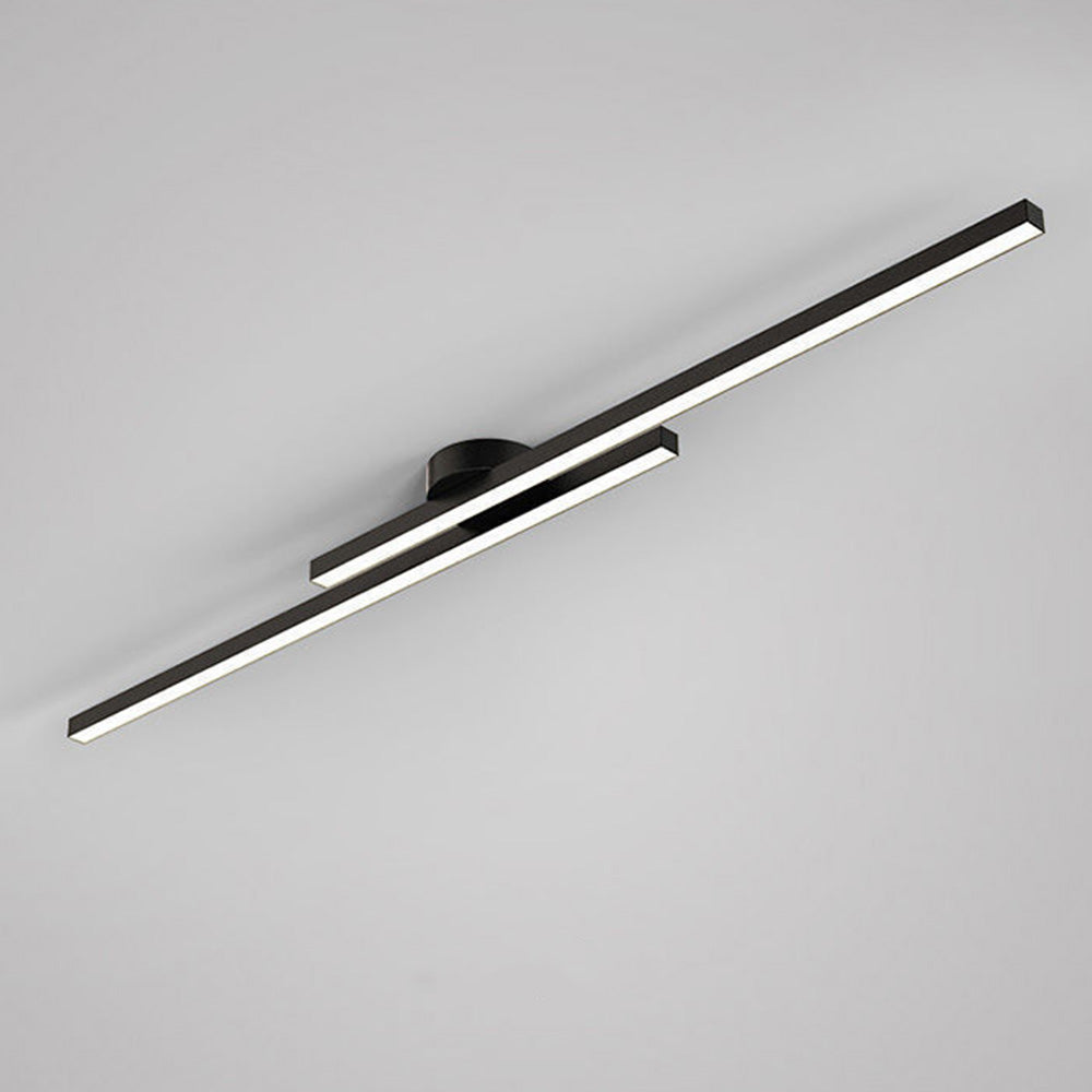 Lampă de tavan LED modernă din aluminiu — design semi-încastrat