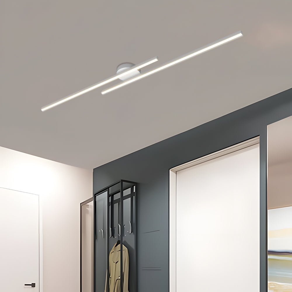 Lampă de tavan LED modernă din aluminiu — design semi-încastrat