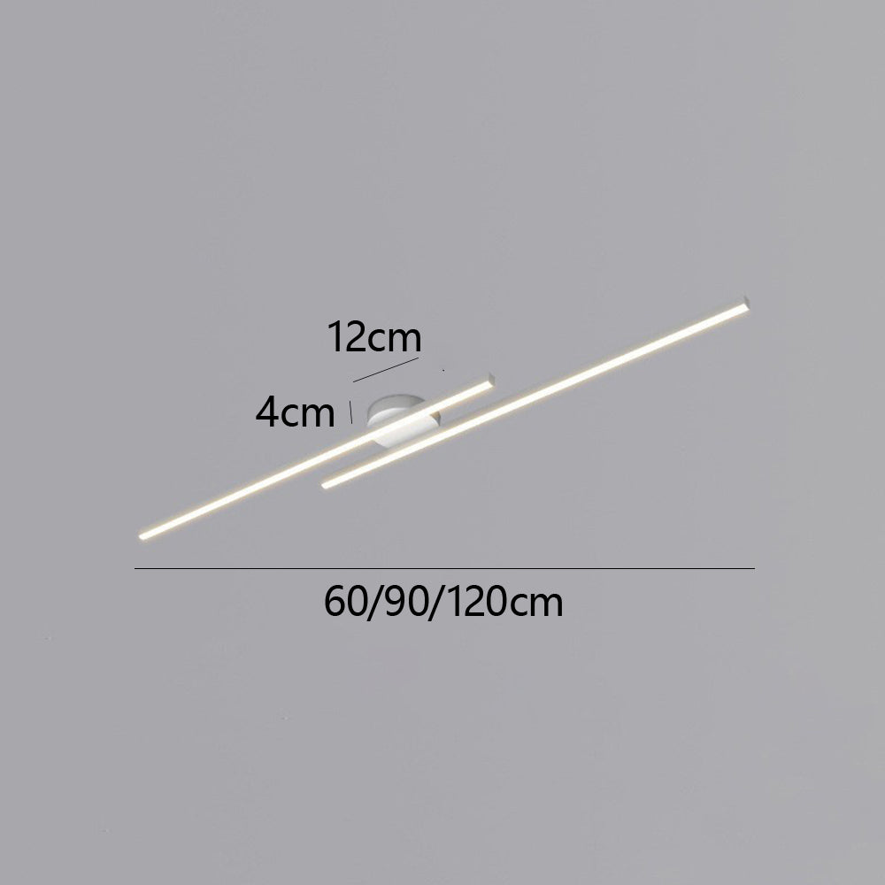 Lampă de tavan LED modernă din aluminiu — design semi-încastrat
