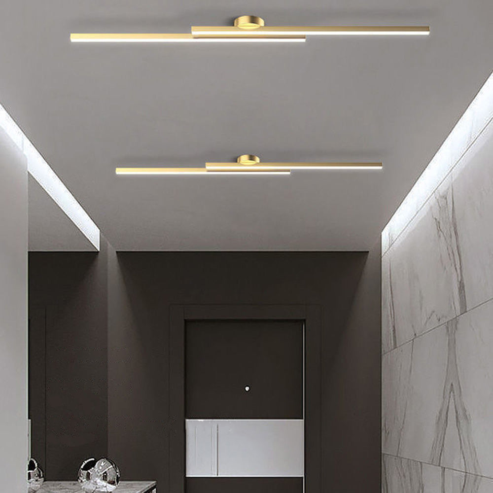 Lampă de tavan LED modernă din aluminiu — design semi-încastrat