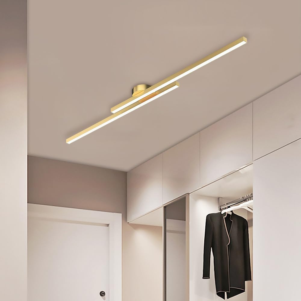 Lampă de tavan LED modernă din aluminiu — design semi-încastrat
