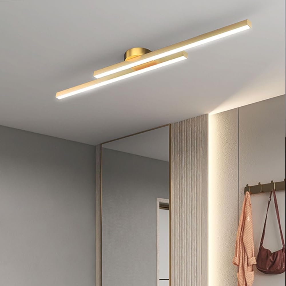 Lampă de tavan LED modernă din aluminiu — design semi-încastrat
