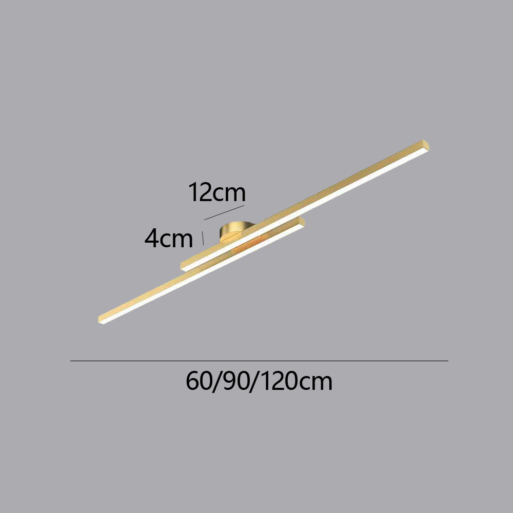 Lampă de tavan LED modernă din aluminiu — design semi-încastrat
