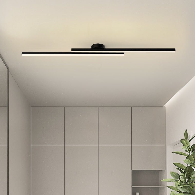 Lampă de tavan LED modernă din aluminiu — design semi-încastrat