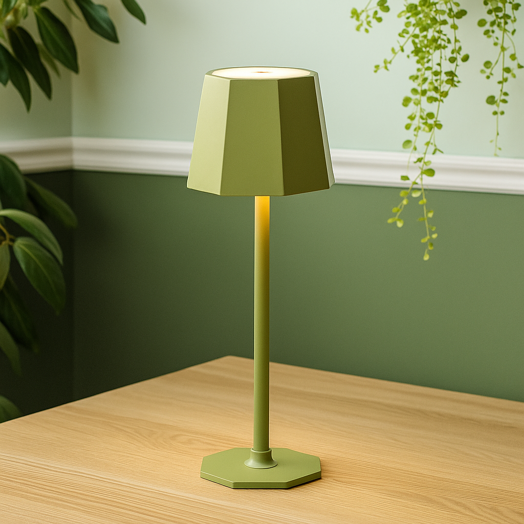 Modern Dimmable LED Table Lamp in Black Metal
