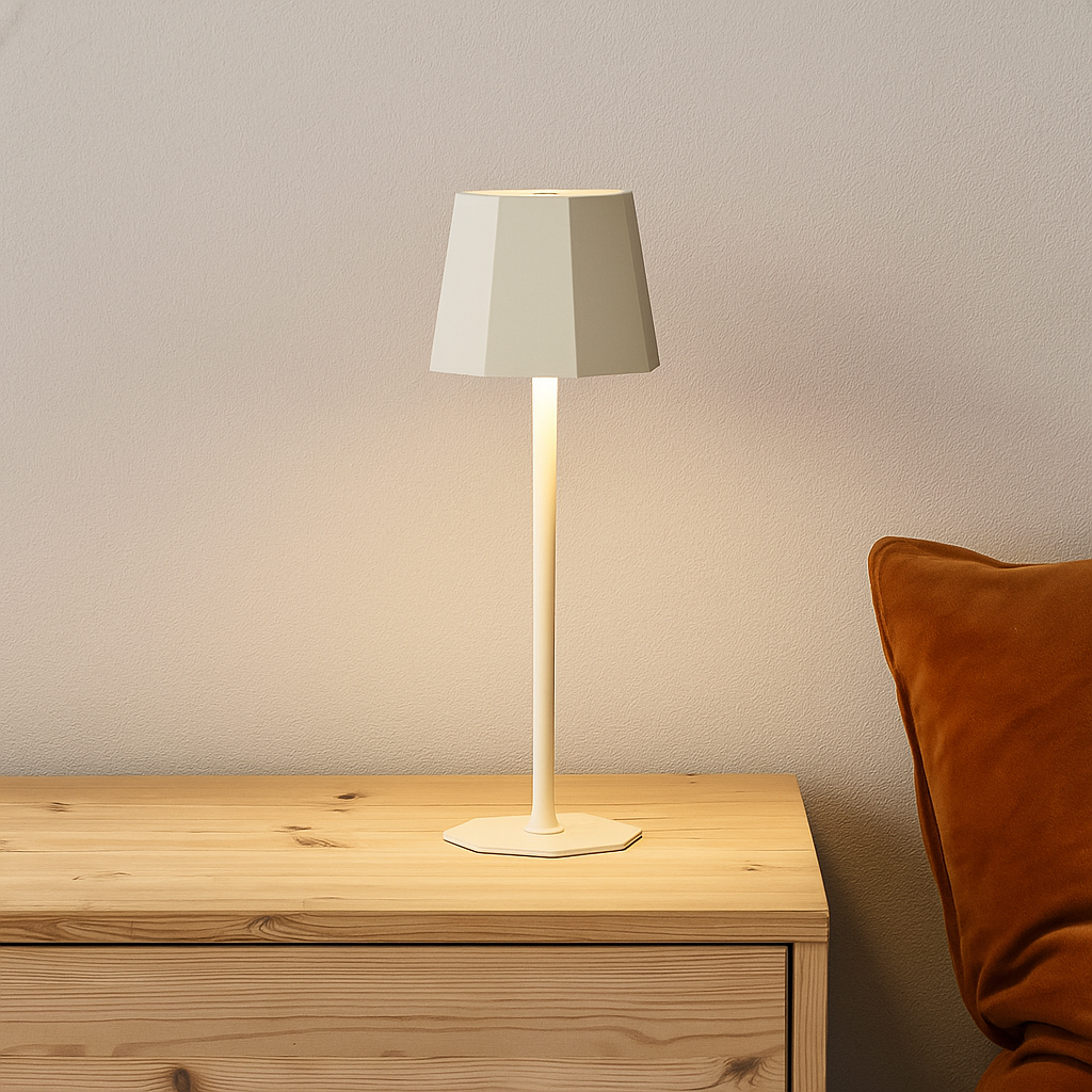 Modern Dimmable LED Table Lamp in Black Metal