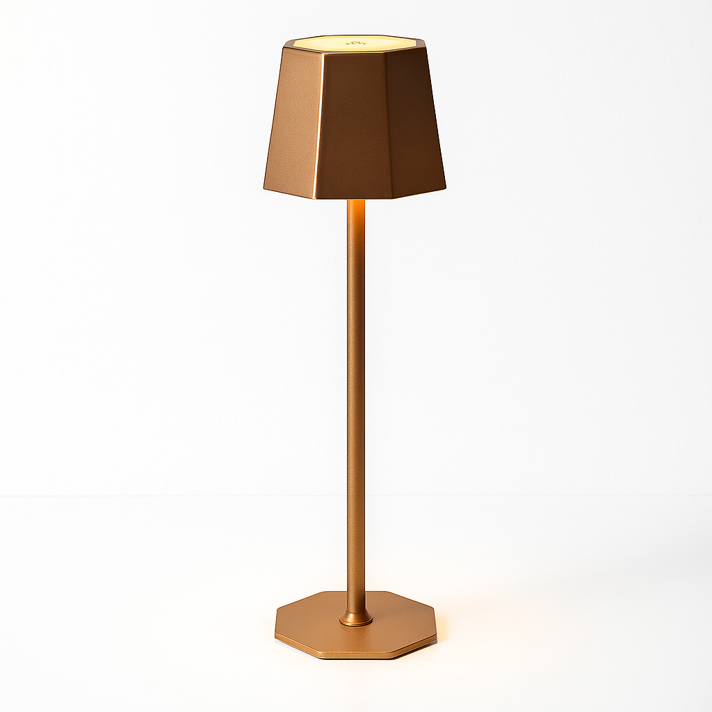 Modern Dimmable LED Table Lamp in Black Metal