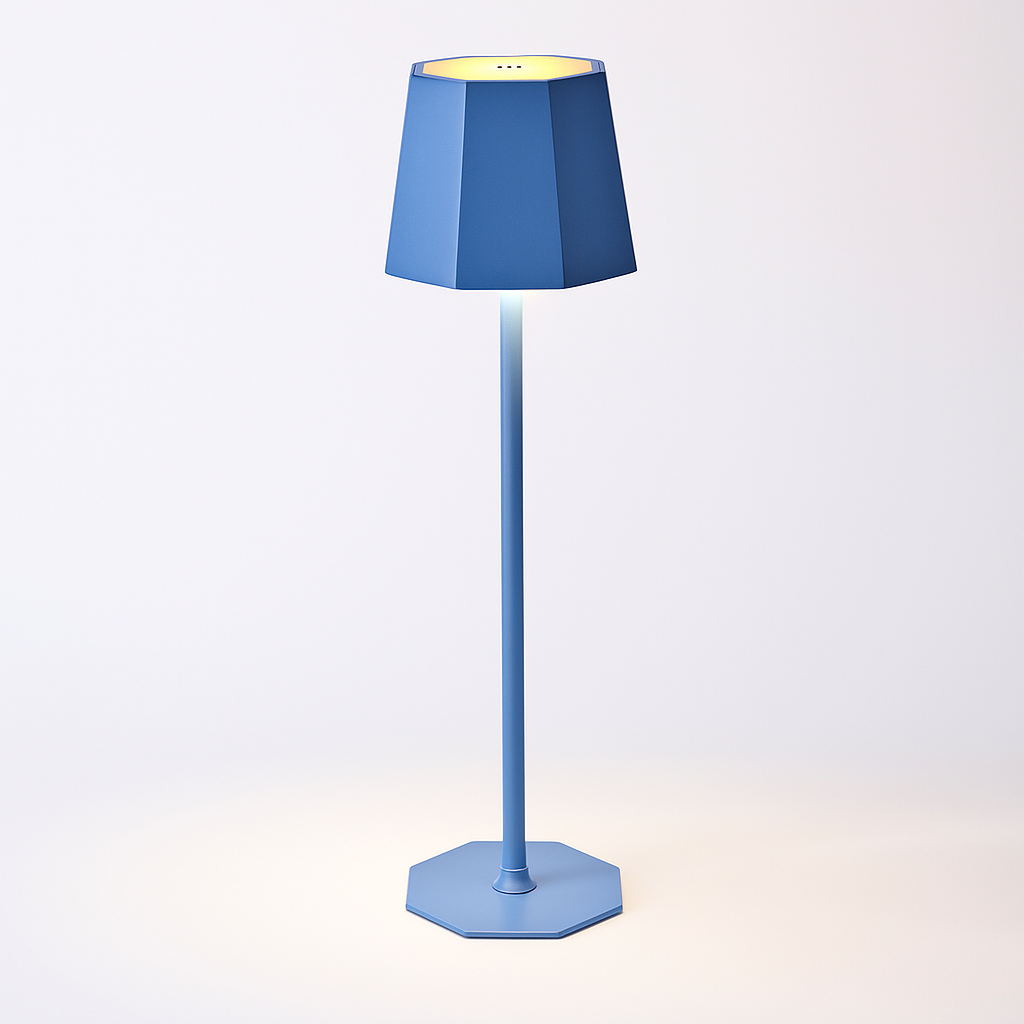 Modern Dimmable LED Table Lamp in Black Metal