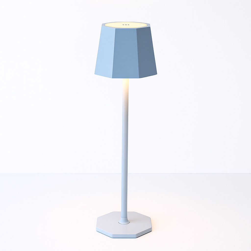 Modern Dimmable LED Table Lamp in Black Metal