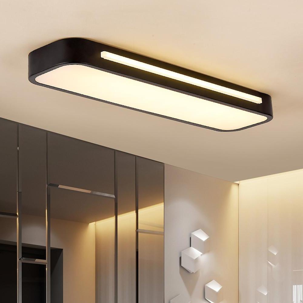 Lampă de tavan LED modernă din acril negru — design minimalist