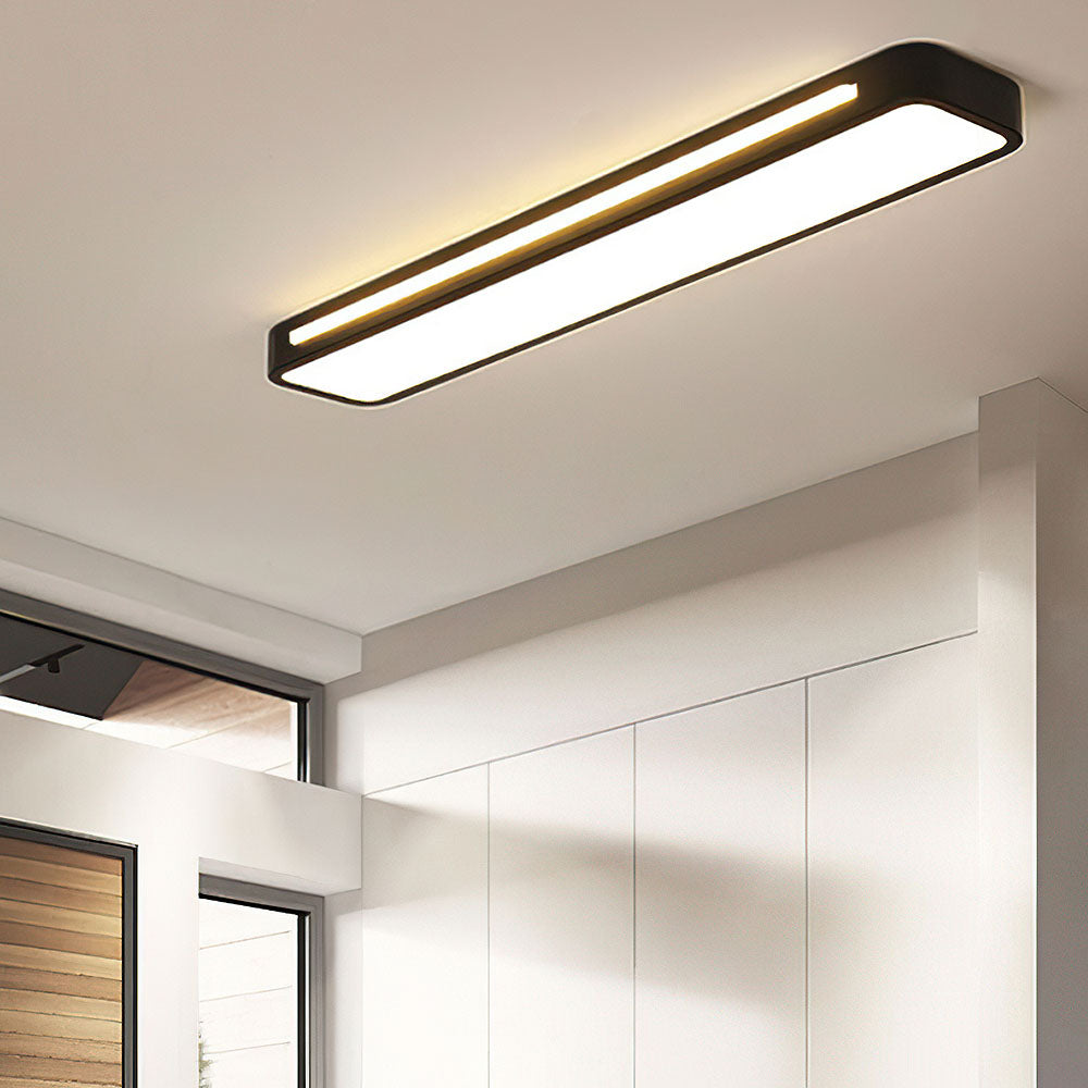 Lampă de tavan LED modernă din acril negru — design minimalist
