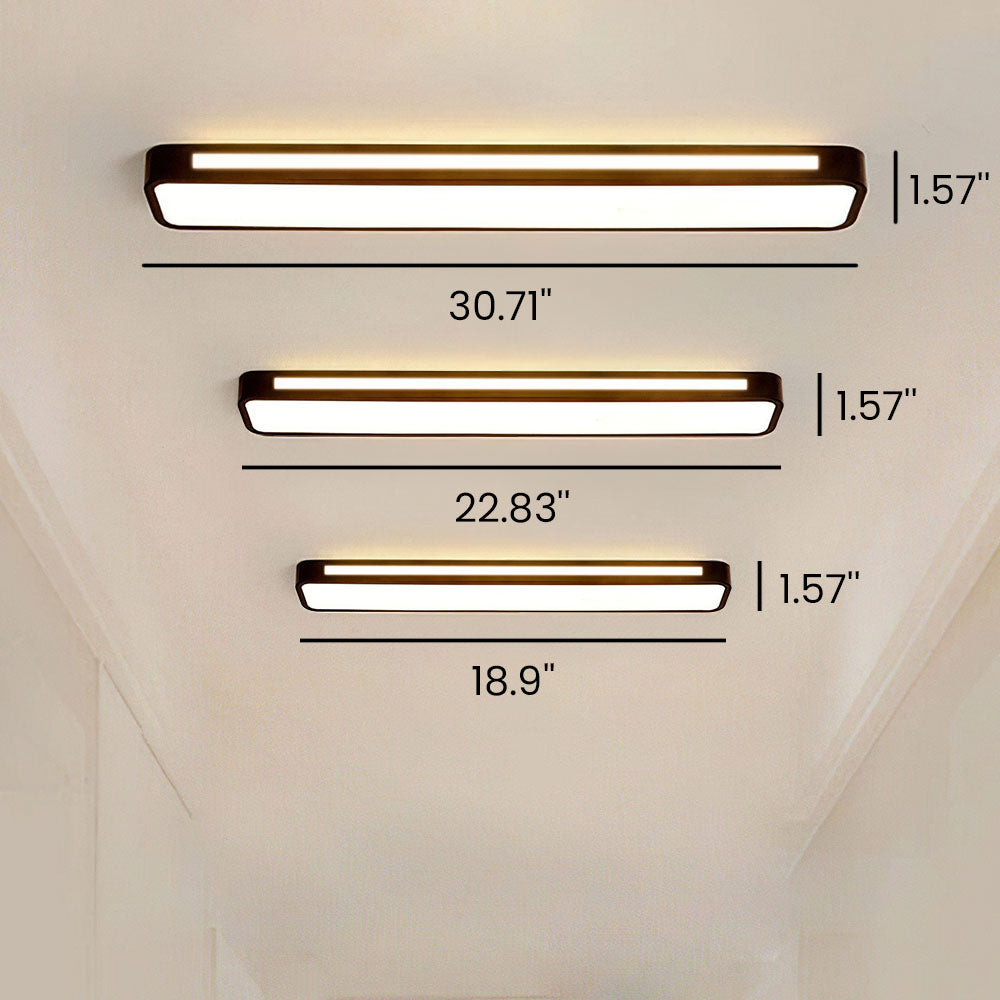 Lampă de tavan LED modernă din acril negru — design minimalist