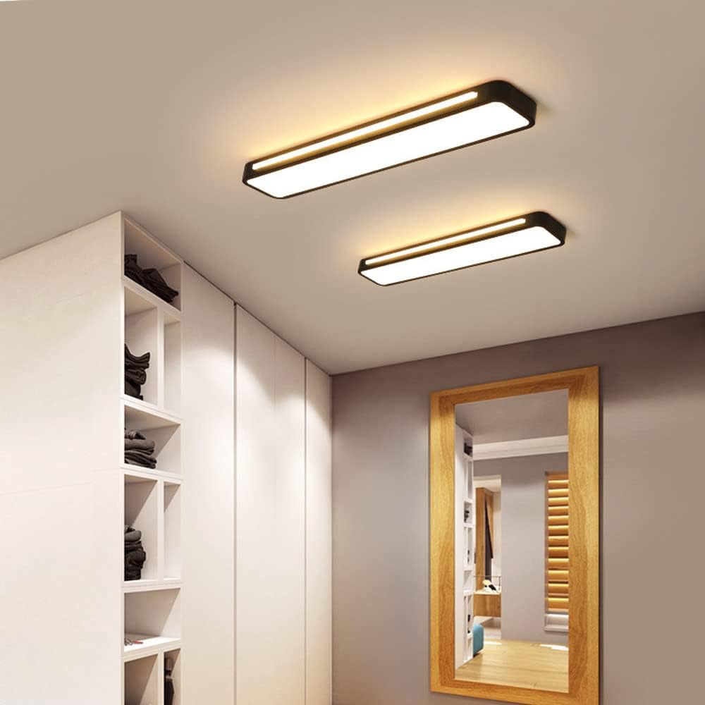 Lampă de tavan LED modernă din acril negru — design minimalist