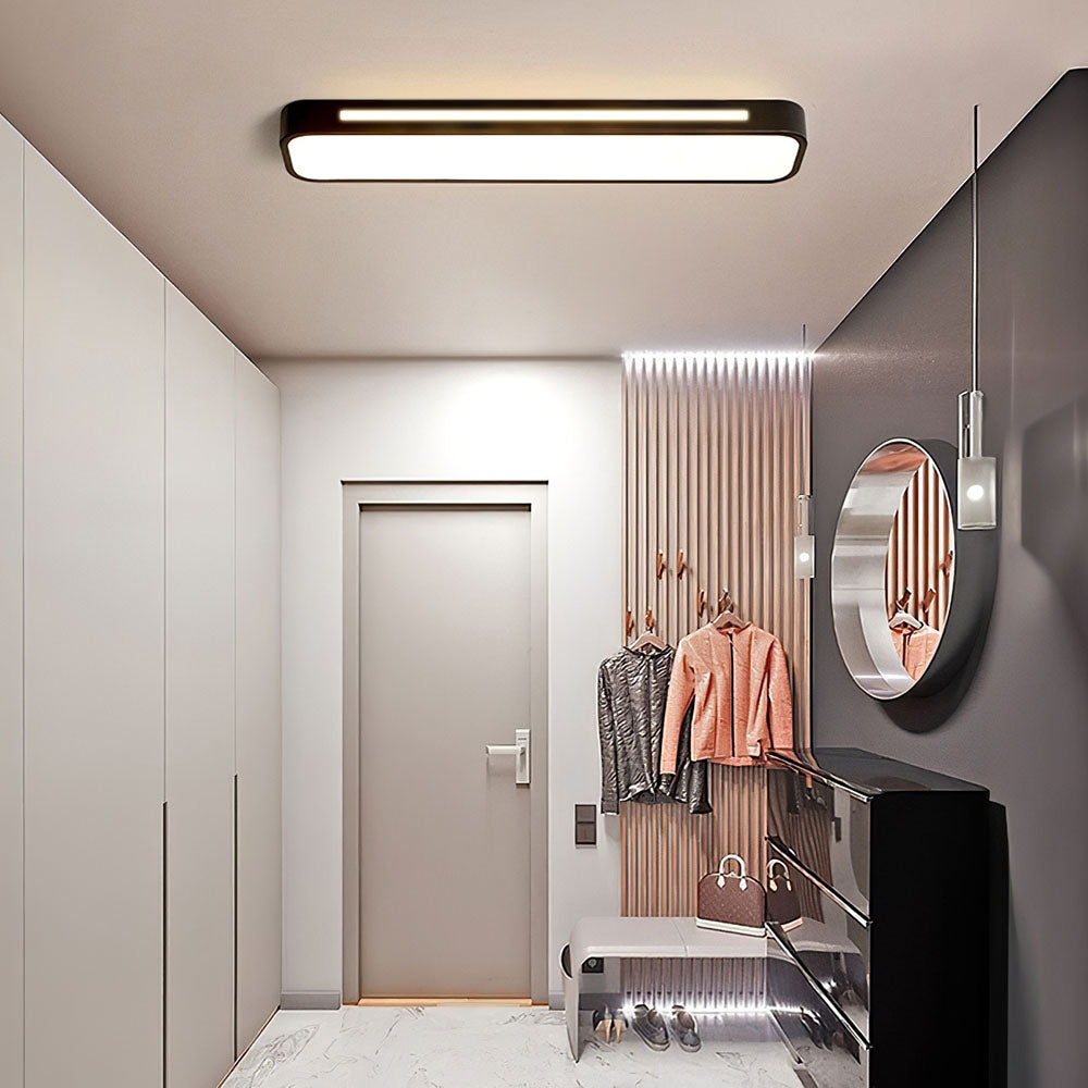 Lampă de tavan LED modernă din acril negru — design minimalist