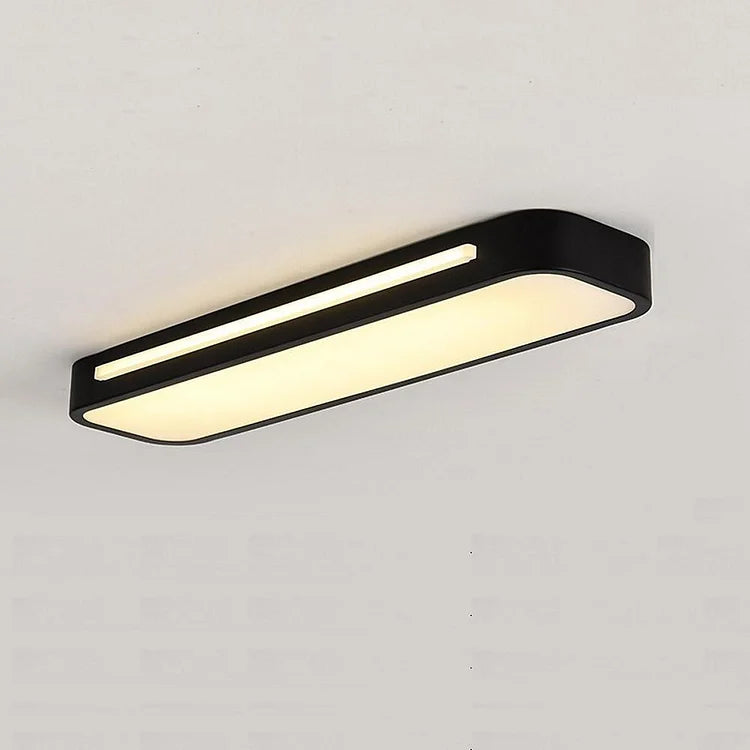 Lampă de tavan LED modernă din acril negru — design minimalist