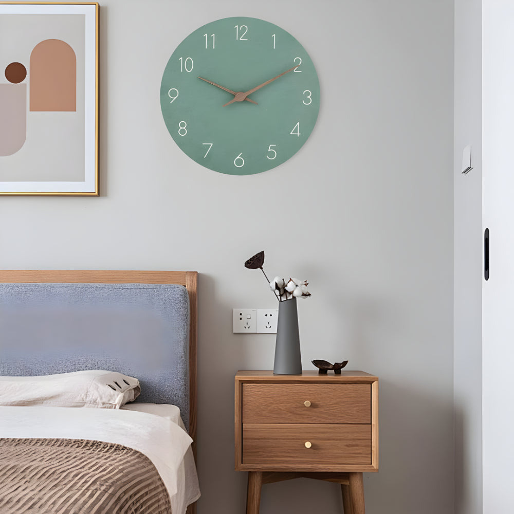 Moderne minimalistisk veggklokke i tre - ren veggklokke