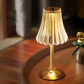 Gold LED Table Lamp — Modern Design, Battery-Powered