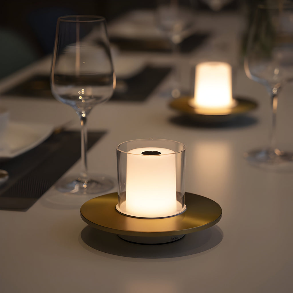 Modern LED Table Lamp — Metal Frame, Warm White