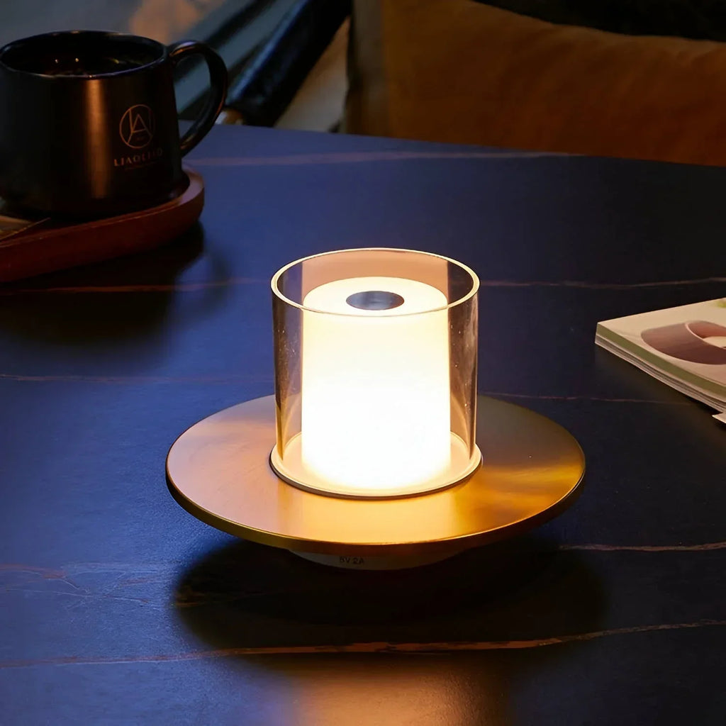 Modern LED Table Lamp — Metal Frame, Warm White