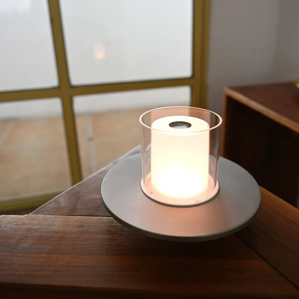 Modern LED Table Lamp — Metal Frame, Warm White