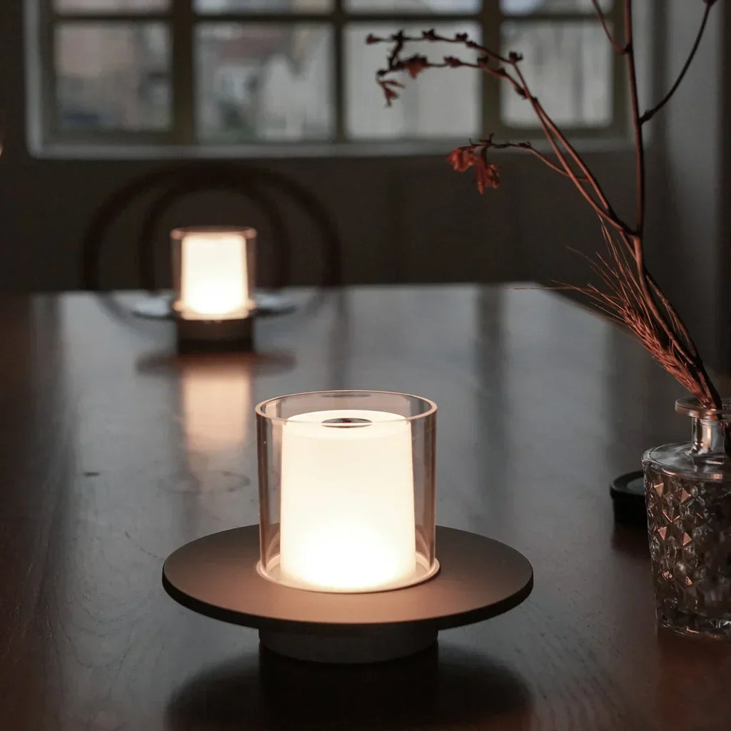 Modern LED Table Lamp — Metal Frame, Warm White