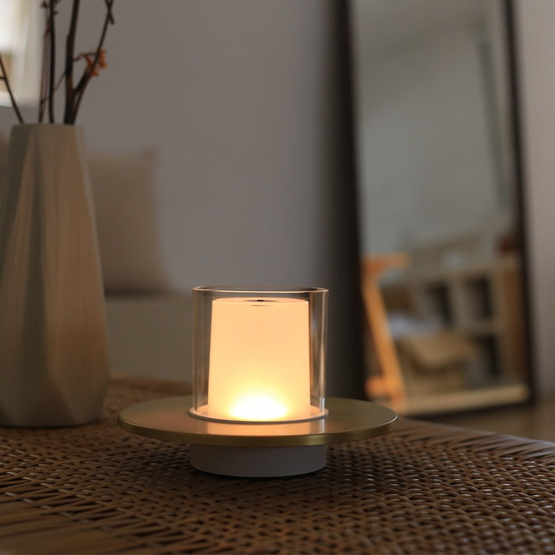 Modern LED Table Lamp — Metal Frame, Warm White