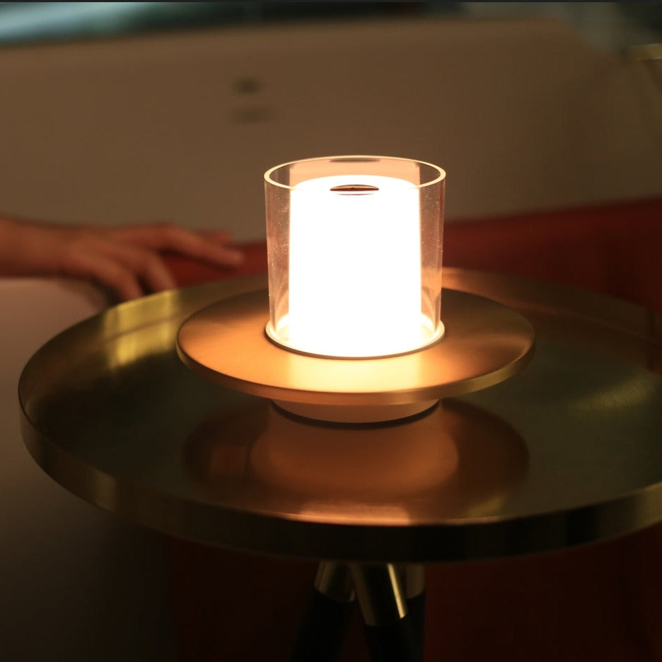 Modern LED Table Lamp — Metal Frame, Warm White