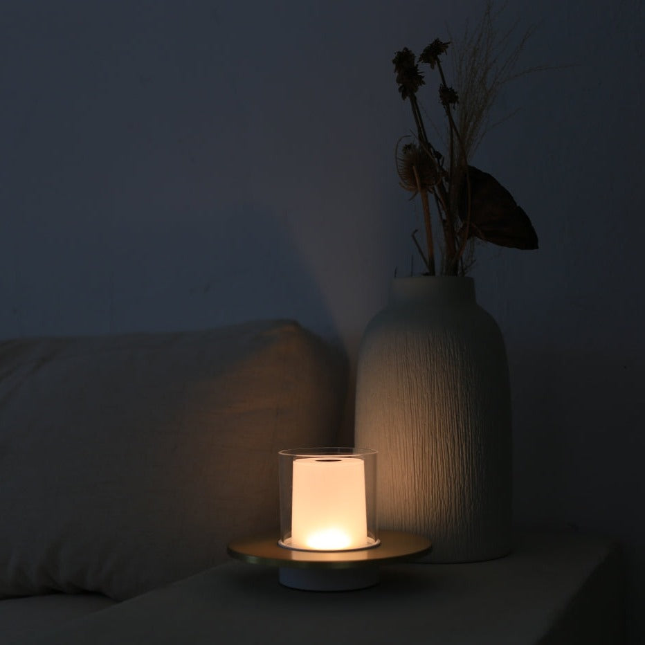 Modern LED Table Lamp — Metal Frame, Warm White