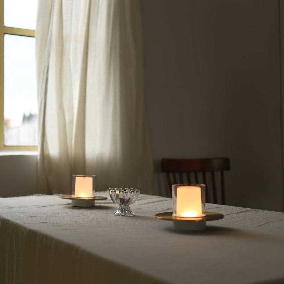 Modern LED Table Lamp — Metal Frame, Warm White