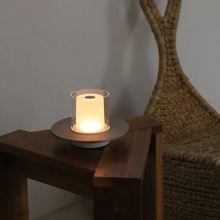Modern LED Table Lamp — Metal Frame, Warm White