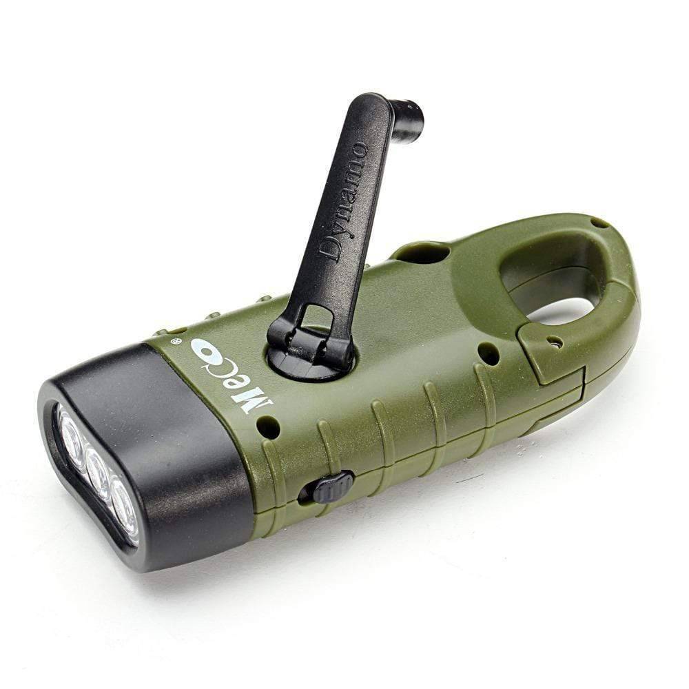 Solar-Powered LED Flashlight with Hand Crank for Emergencies - Esilora