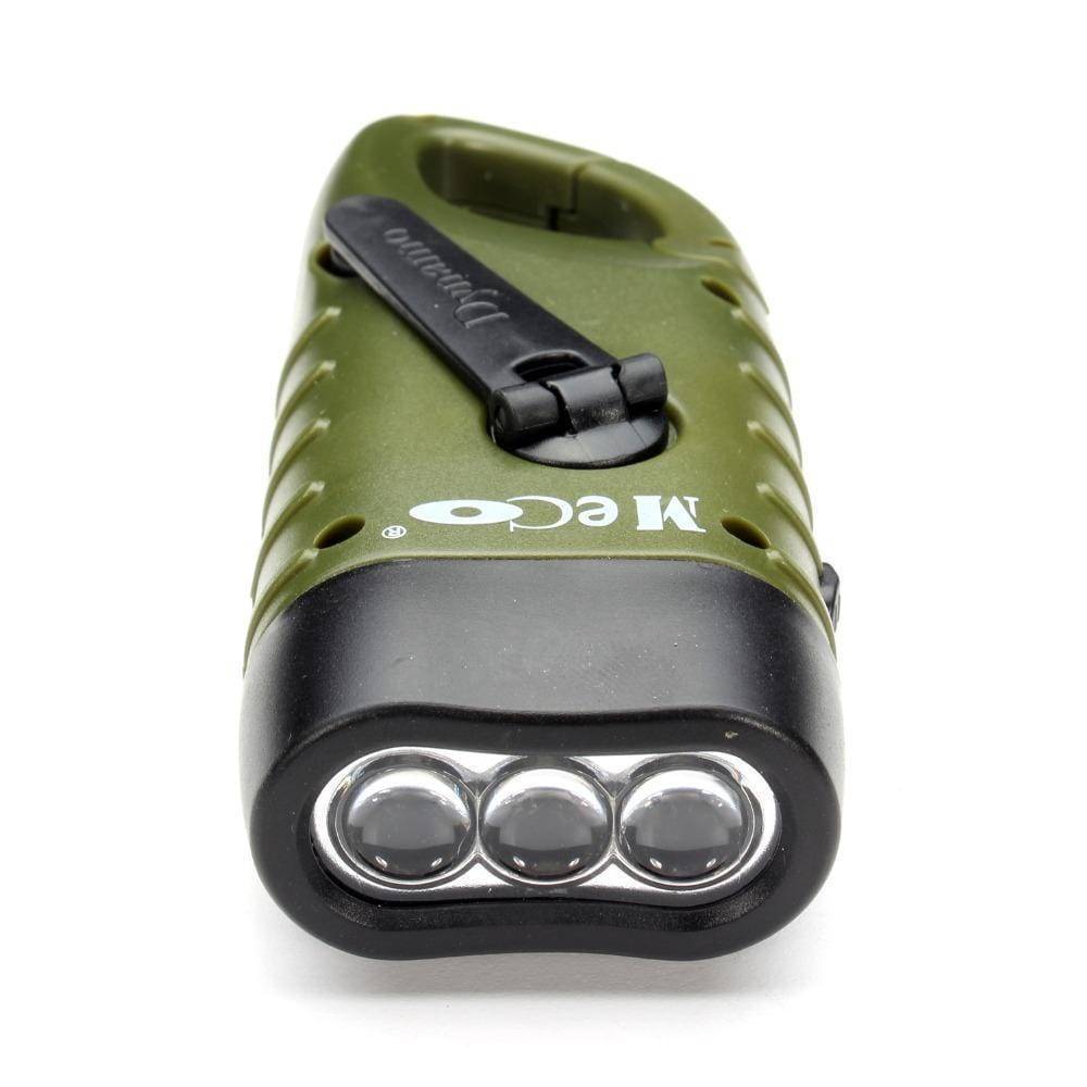 Solar-Powered LED Flashlight with Hand Crank for Emergencies - Esilora