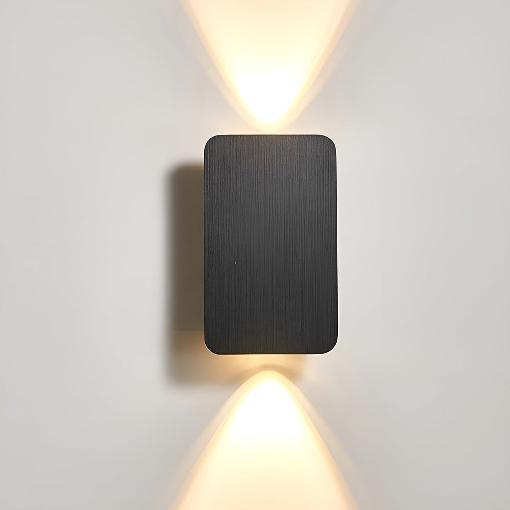 Modern Minimalist LED Wall Light — Black Aluminum Rectangle Sconce, 41 x 7 x 4.5 cm