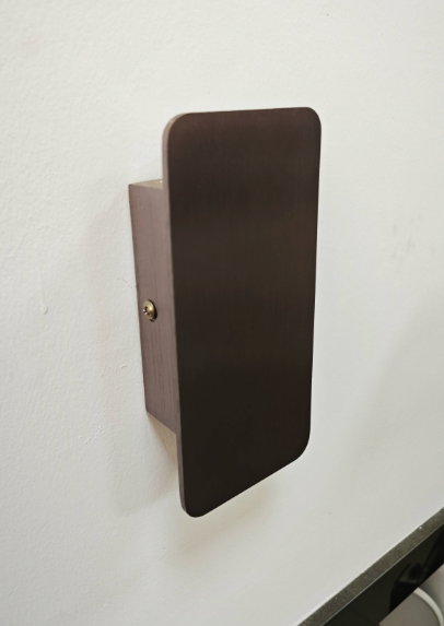 Modern Minimalist LED Wall Light — Black Aluminum Rectangle Sconce, 41 x 7 x 4.5 cm