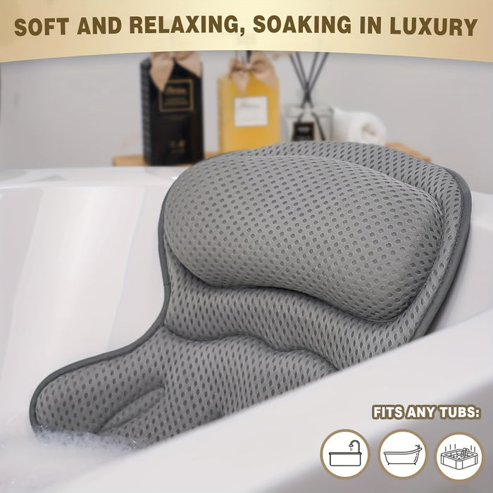 Ergonomic Mesh Spa Bath Pillow