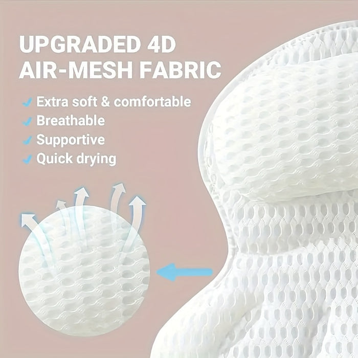 Ergonomic Mesh Spa Bath Pillow