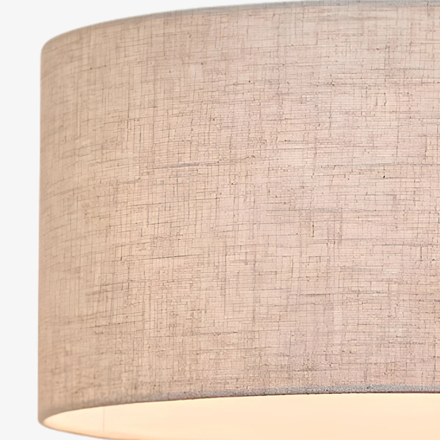 Natural Linen Drum Pendant Lamp | Esilora