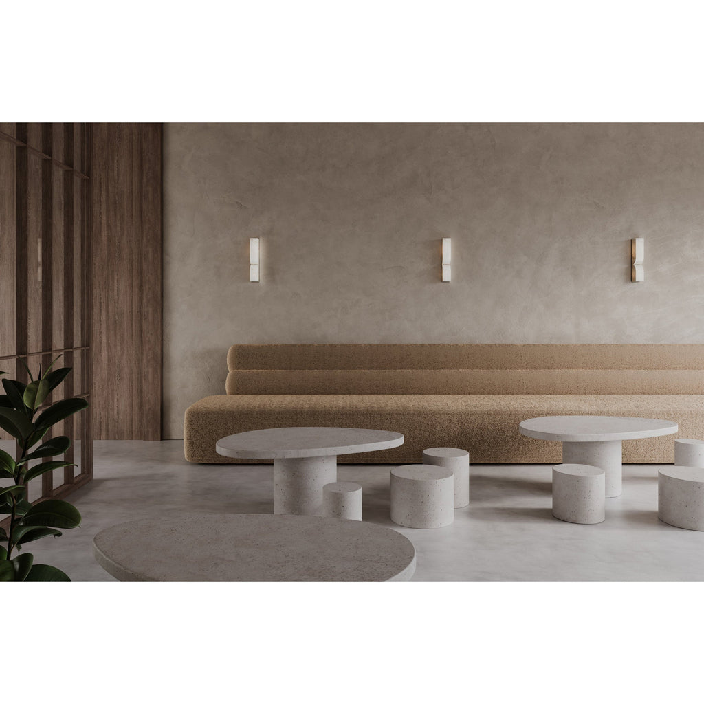 Moderne rechteckige Alabaster-Wandleuchte – Minimalistische Leuchte für Schlafzimmer Flur Wohnzimmer | Esilora