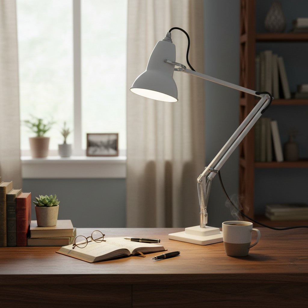Modryx Adjustable Desk Lamp - Vintage Industrial Metal for Office and Bedroom | Esilora