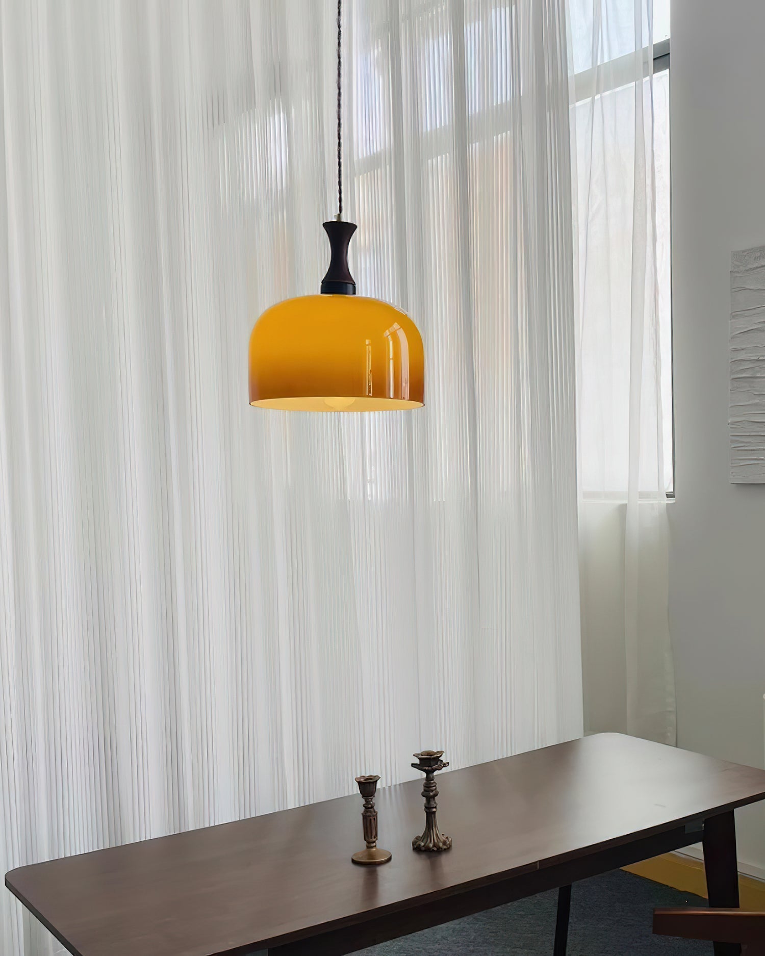 Lampada a sospensione Lacey in vetro con spina | Esilora