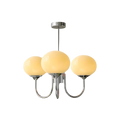 Javina Glass Cluster Chandelier - Iron Rounded Globe Modern Fixture for Dining Room and Living Rooms | Esilora