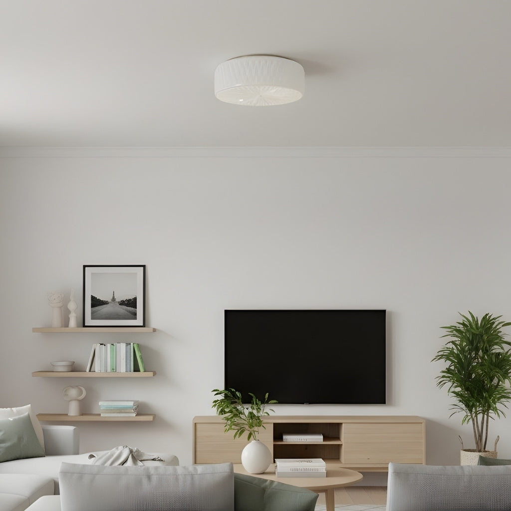 Mistaro Minimal Glass Ceiling Lamp - Flush Mount Design for Living Room and Bedroom | Esilora