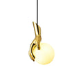 Hand Holding Globe Pendant Light | Esilora