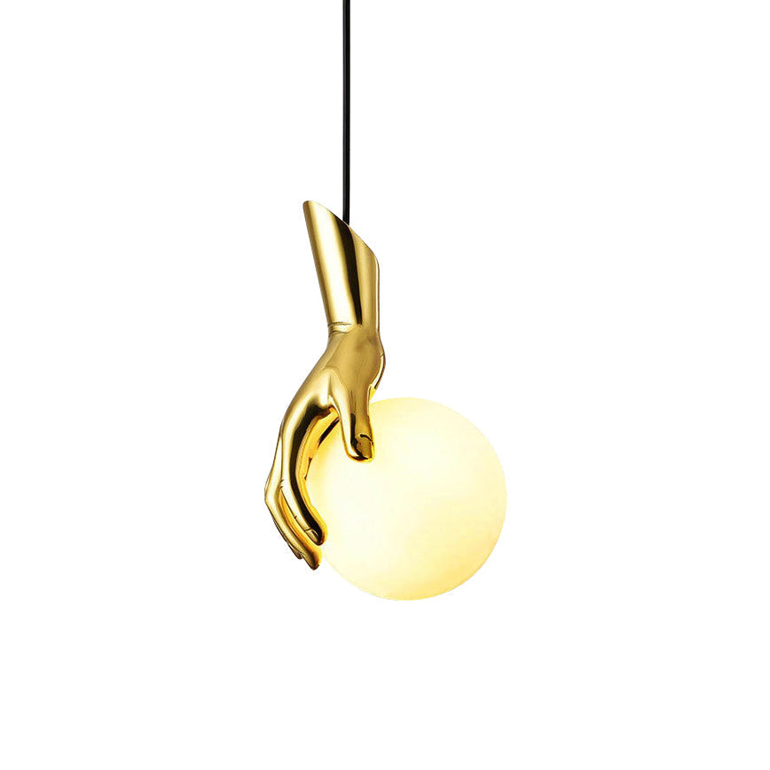 Hand Holding Globe Pendant Light | Esilora