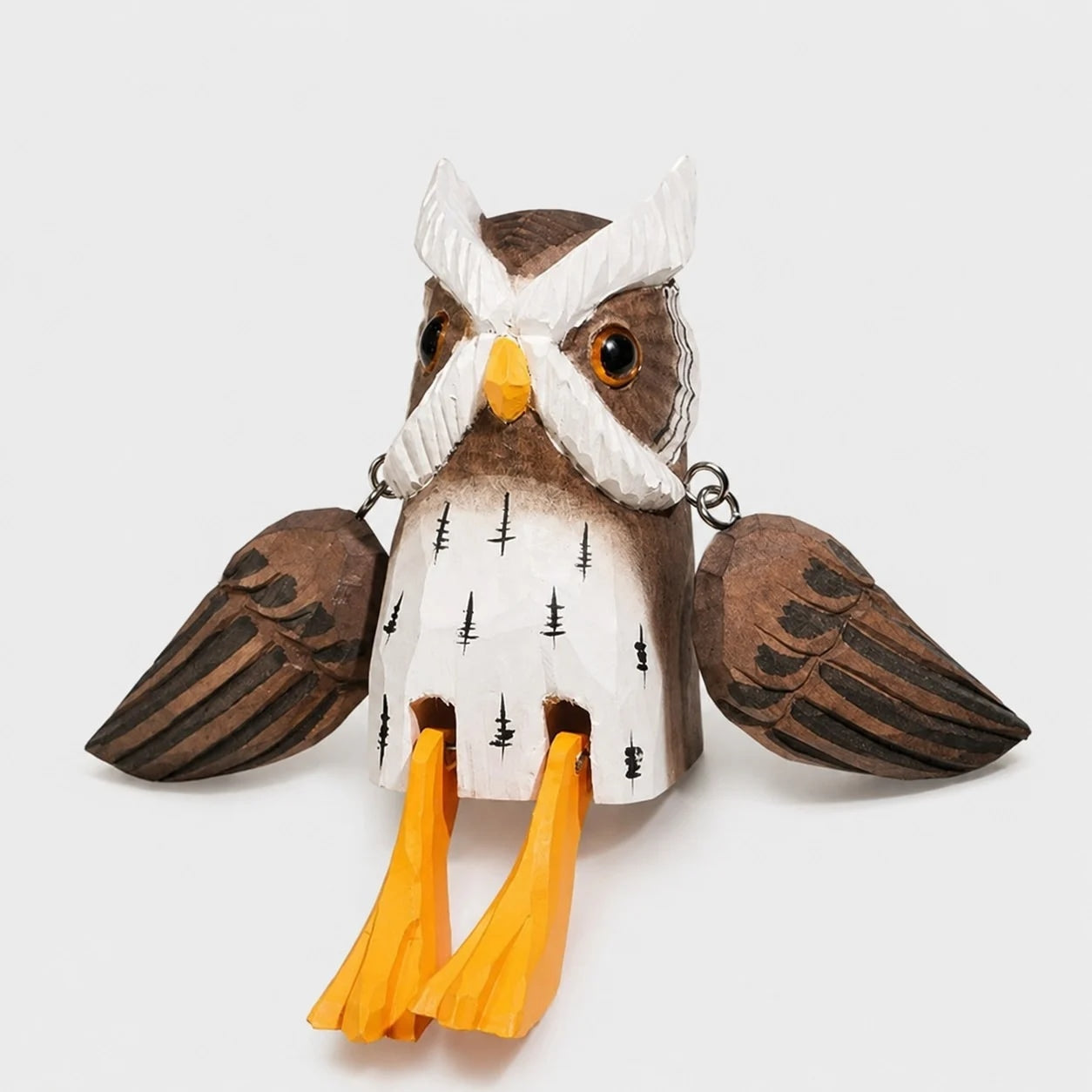 Hand-Carved Wooden Dangling-Leg Animal Ornaments | Esilora