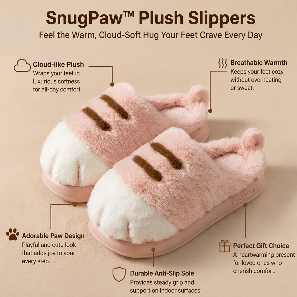 SnugPaw plüss házipapucs — Érezze minden nap a meleg, felhőpuha ölelést, amelyre lábai vágynak - Esilora