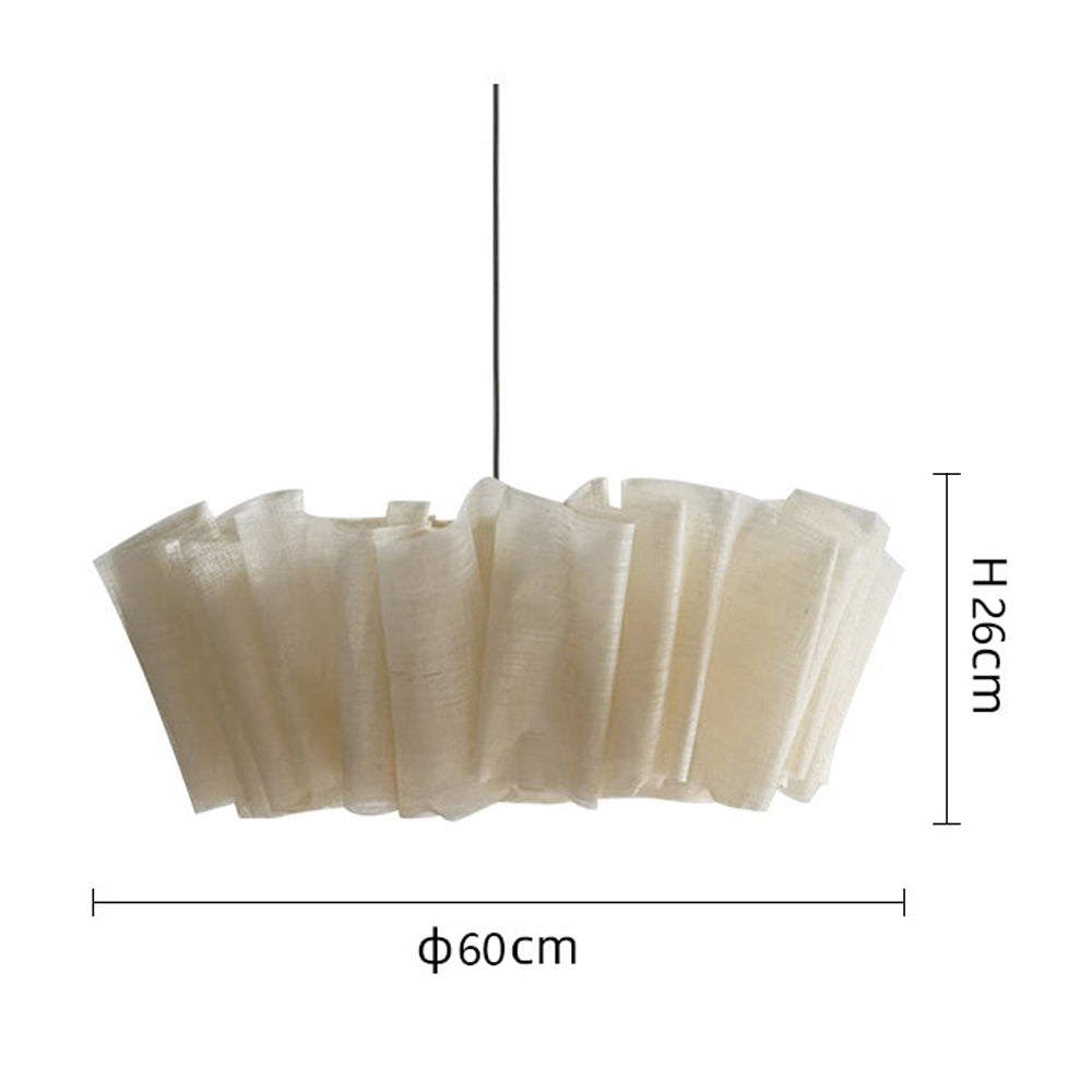 Oslan Pleated Fabric Pendant – Nordic Minimal Style Lighting for Dining Room | Esilora